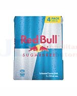 250ML 4 PACK RED BULL CANS SUGAR FREE
