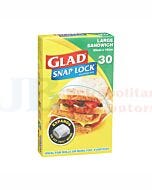 30 PACK GLAD SNAPLOCK SANDWICH BAGS