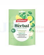 70G SOOTHERS HERBAL THROAT DROPS PEPPERMINT & LEMON