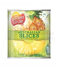 440G GOLDEN CIRCLE PINEAPPLE SLICED NATURAL JUICE