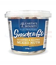 120G EARTH'S BOUNTY SNACKS TO GO ROASTED & SALTED MIX NUTS