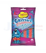 160G JOOJOOS GRIZZO'S STRAWBERRY BLUEBERRY BELTS SOUR