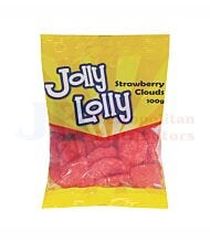 100G JOLLY LOLLY STRAWBERRY CLOUDS