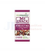 30G MY ORGANICS MY SNACKS BERRY NUT MIX WITH ALMONDS & CRANBERRIES