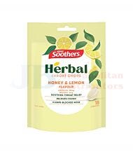 63G SOOTHERS HERBAL THROAT DROPS HONEY & LEMON FLAVOUR