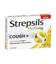16PK STREPSILS HERBAL COUGH+ HONEY & LEMON