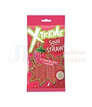 150G X-TREME SOUR STRAWS STRAWBERRY
